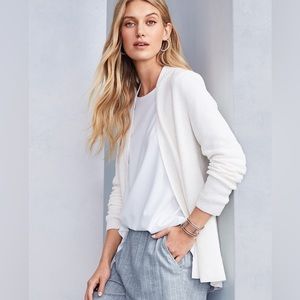 Eileen Fisher Organic-Linen & Organic-Cotton Seam-Detail Cardigan